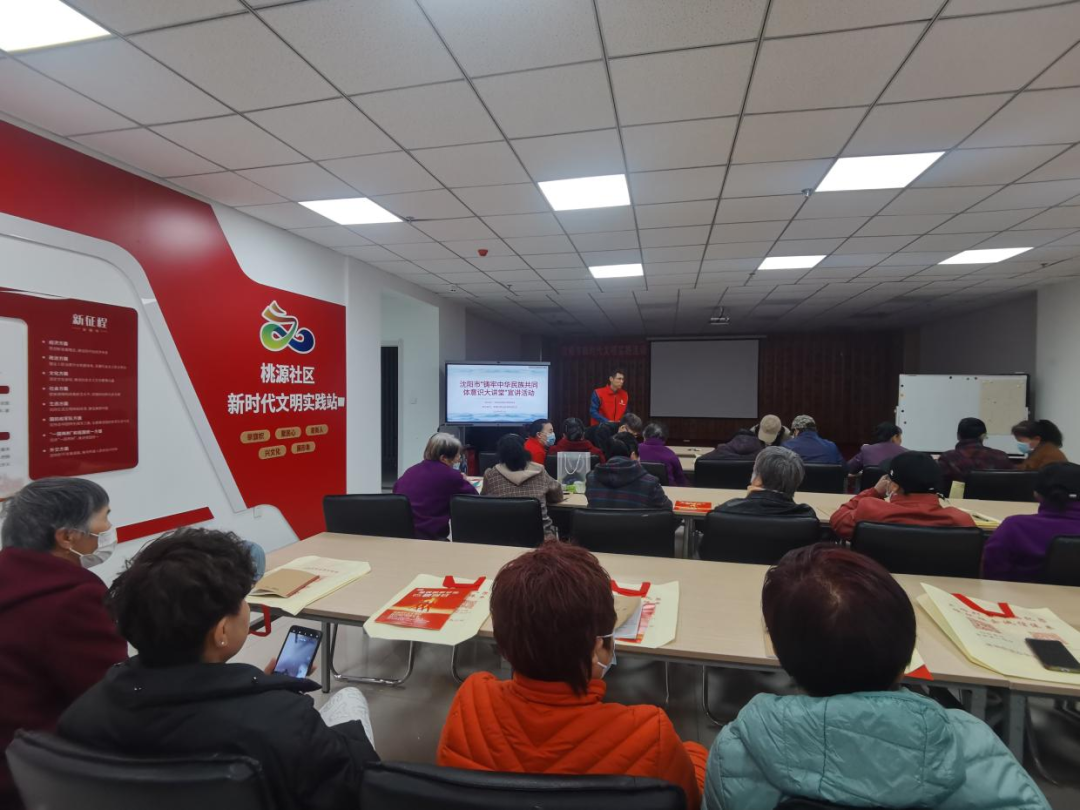 桃仙街道桃源社区开展“铸牢中华民族共同体意识大讲堂”宣讲活动