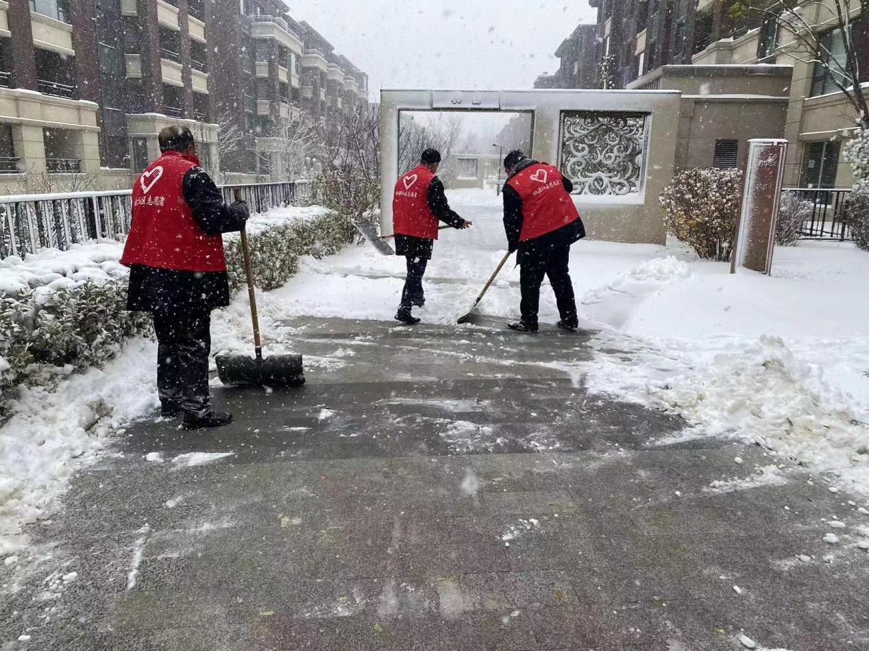 桃仙街道桃源社区开展雪天送温暖志愿服务