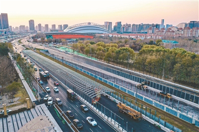 浑南大道快速路隧道段月底装修完毕