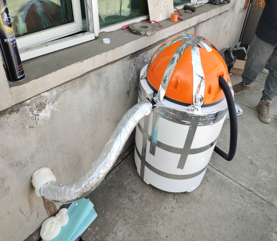 我区试点安装负压抽吸堆肥型厕所