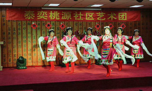 桃园社区举办新年联欢会