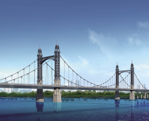 最美成为城市地标“最美浑河桥”东塔桥开工