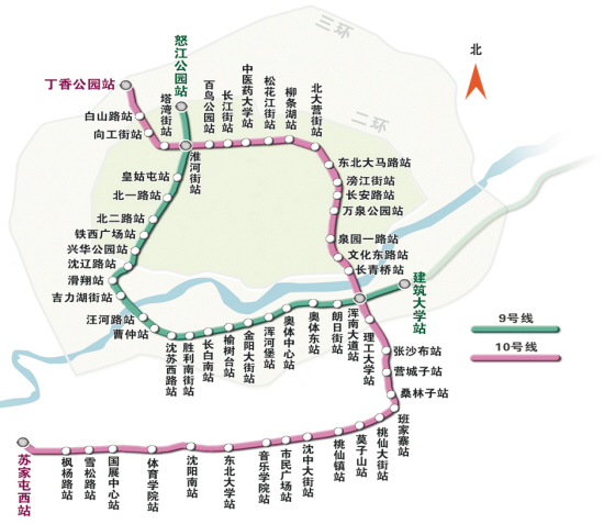 沈阳地铁九、十号线预计明年通车试运行