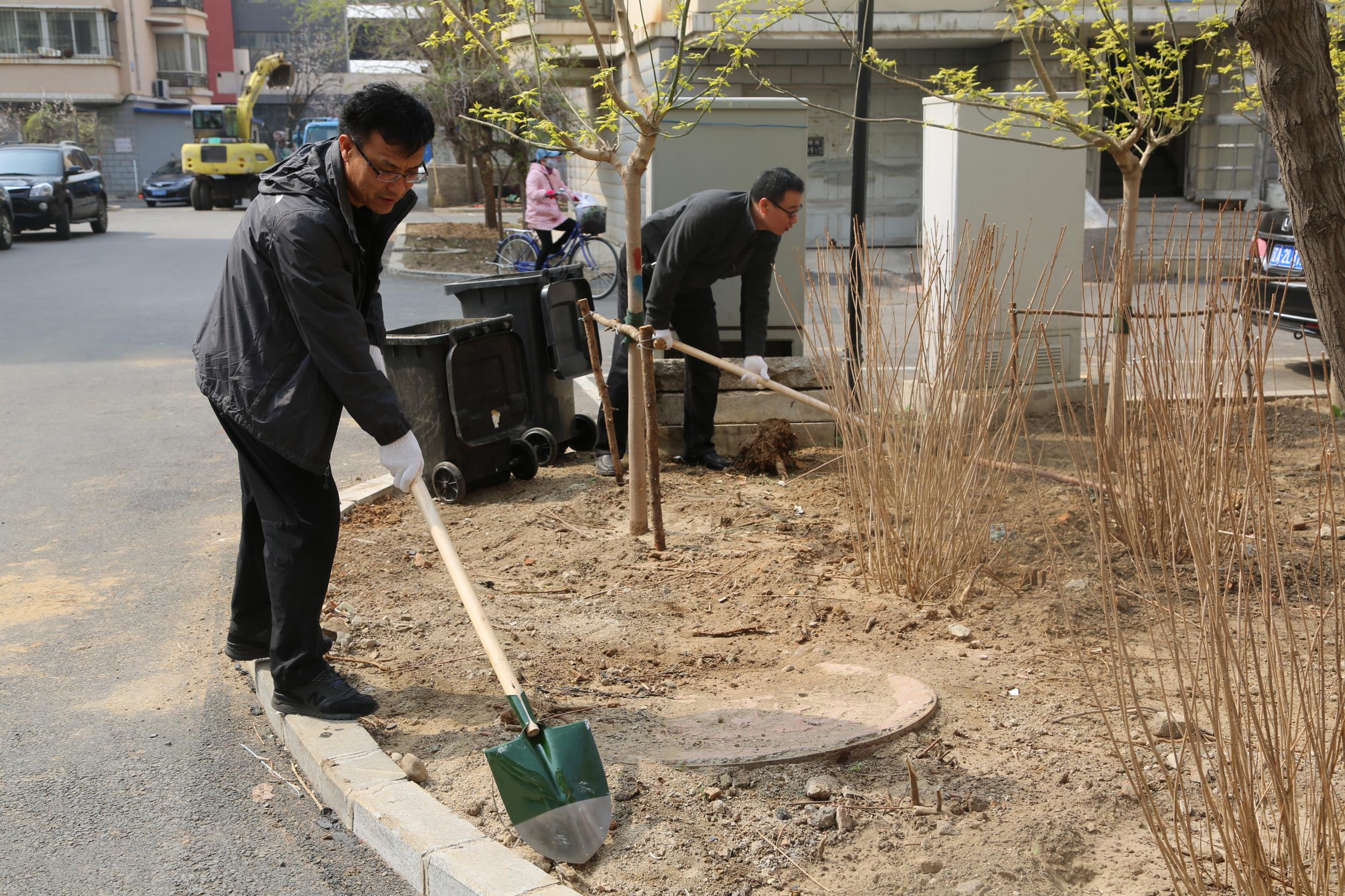 沈阳国家大学科技城管委会响应号召参加爱国卫生义务劳动