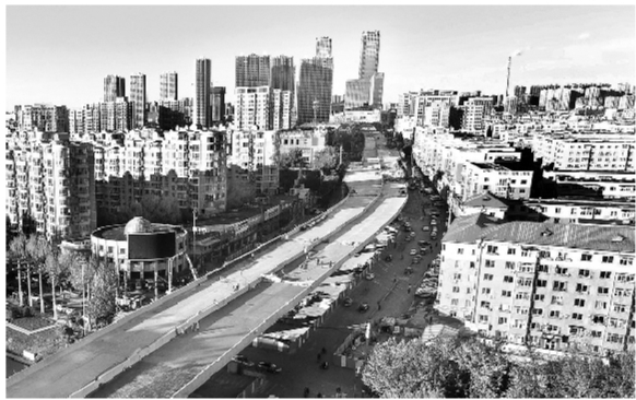 沈阳东一环快速路桥面搭建基本完工