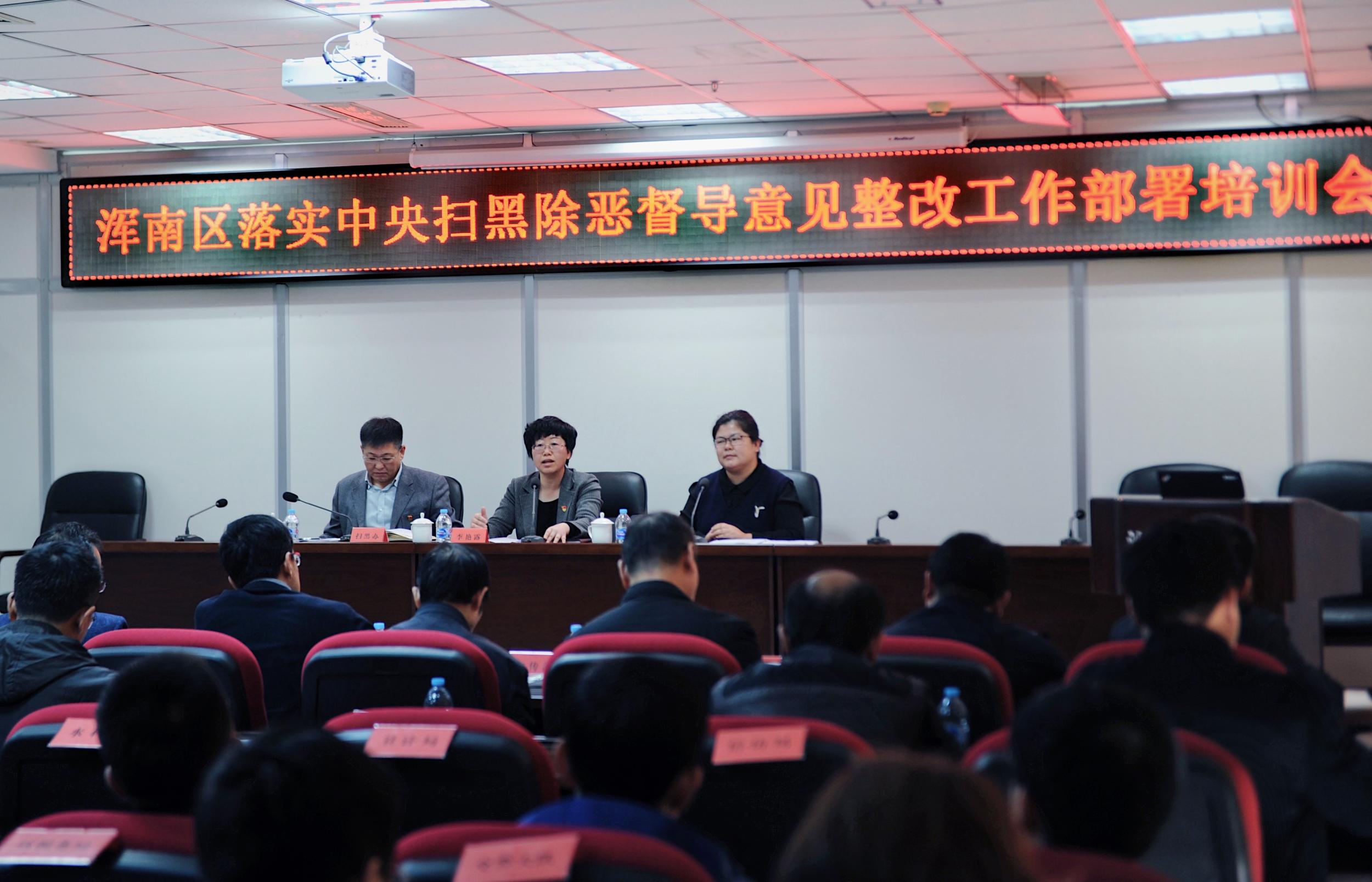 坚持督导问题导向实施再部署再落实——浑南区召开落实中央扫黑除恶第三督导...