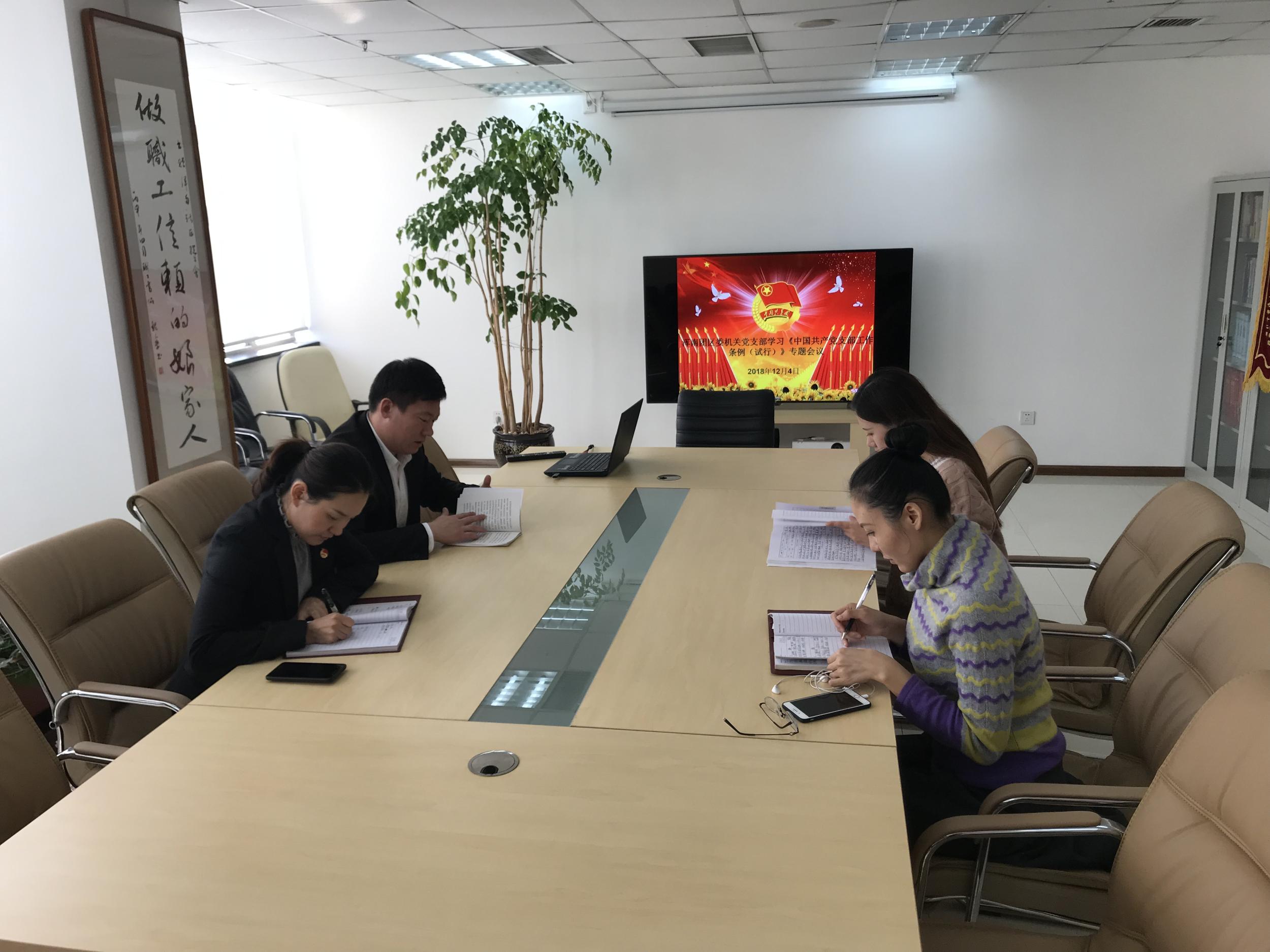 浑南团区委机关党支部组织学习《中国共产党支部工作条例(试行)》