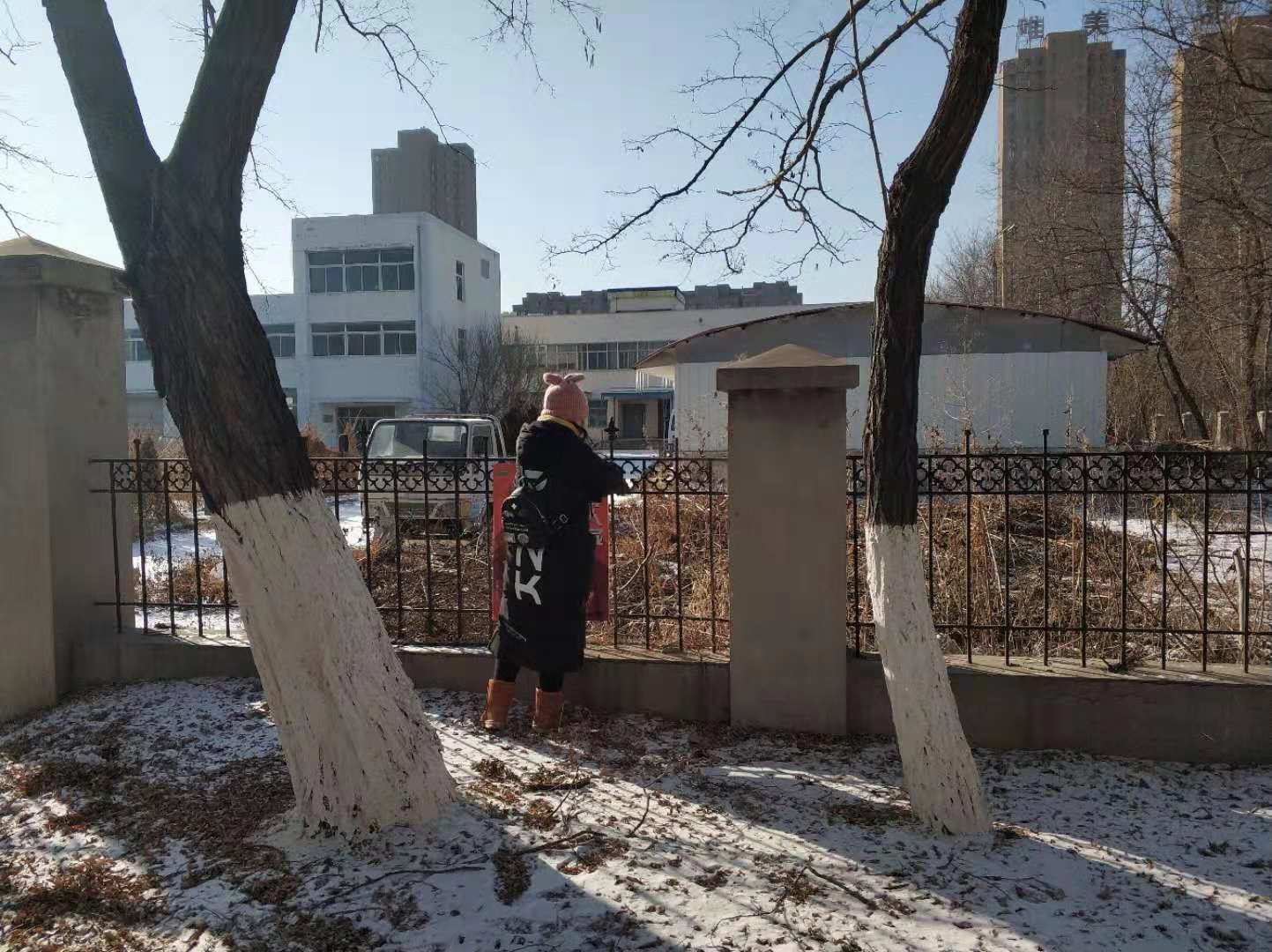 浑河站东街道库榆社区团支部开展创文明城宣传活动