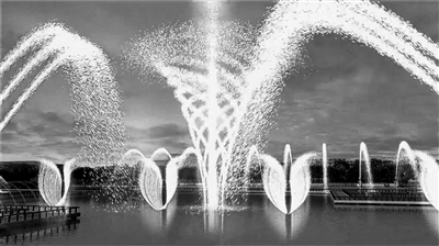 中央公园音乐喷泉本周四起每晚开放一小时据说这是夜空中最美的喷泉 速去打卡