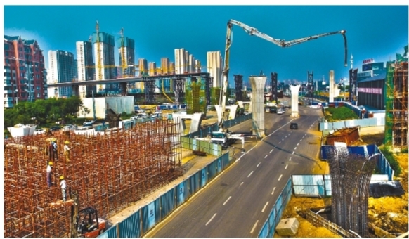 沈阳重点城建项目赶工忙——胜利大街跨浑南大道桥预计年底前具备通车条件