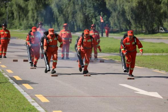 我区开展森林警卫(消防)队伍专业技能大比武竞赛活动