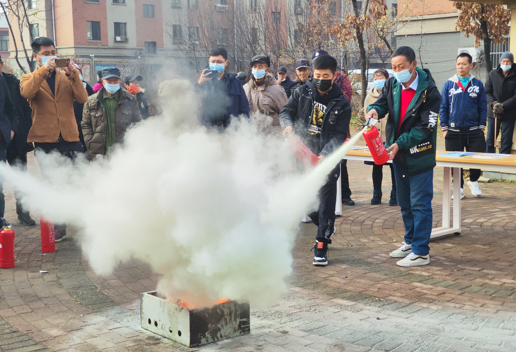 祝家街道开展消防安全宣传进社区活动